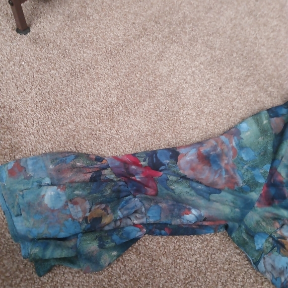 Appleseed's - Drop Waist Quarter Length Sleeve Floral Dress - Picture 4 of 5